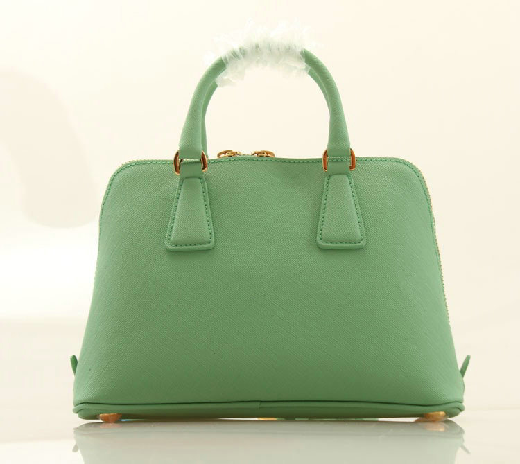 2014 Prada Saffiano Leather Small Two Handle Bag BL0838 apple green for sale